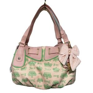 Juicy Couture Exclusive "Juicy Fan Club Satchel" Color Pink Diamond Retro NWT